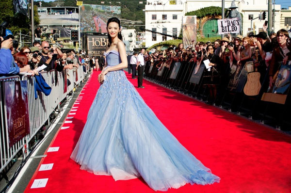《霍比特人》新西蘭全球首映 姚晨精靈公主造型亮相